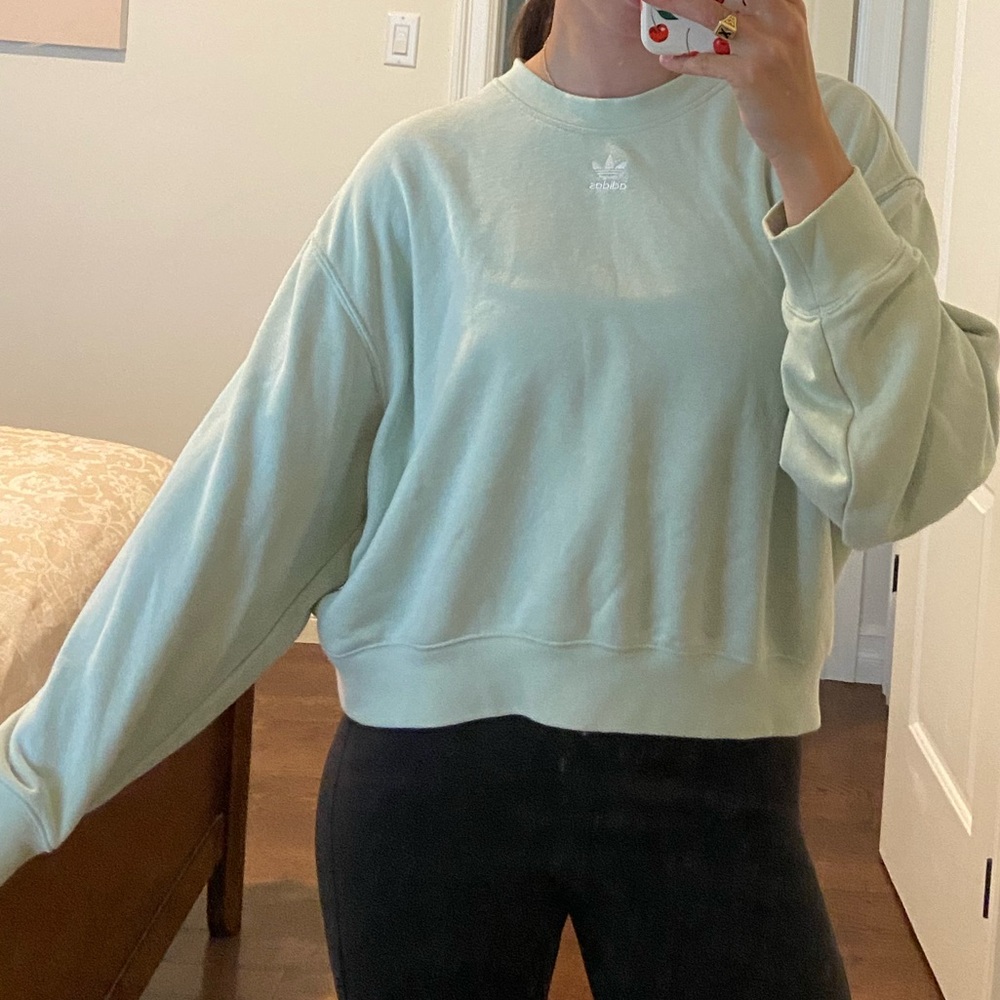 Adidas Women's Green Sweatshirt